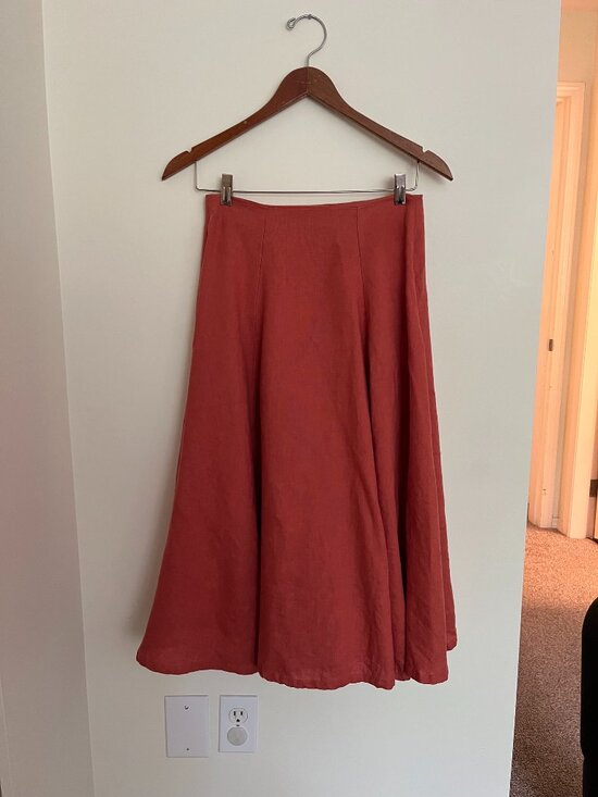Eliza Faulkner Dresses & Skirts - ELIZA FAULKNER | Terracotta Linen Berkley Skirt